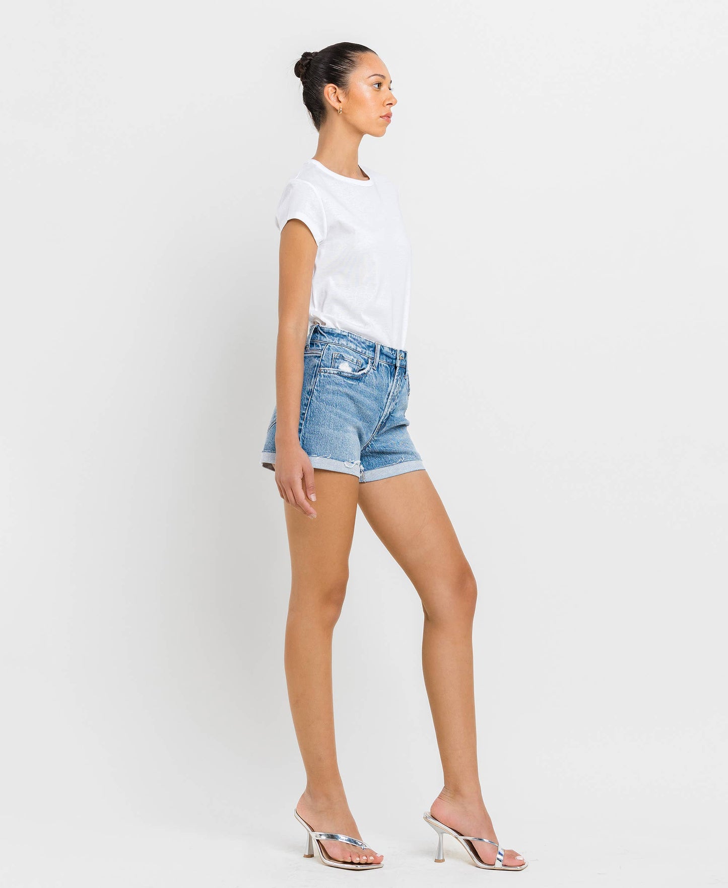 Alyssa Cuffed Denim Shorts
