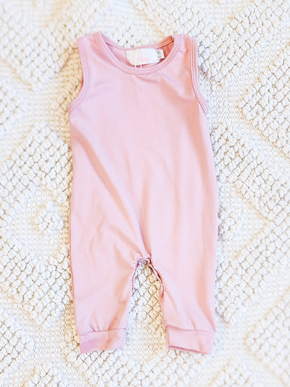 Baby - Vintage Pink Tank One Piece Jogger