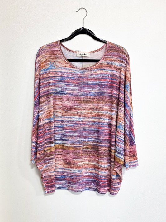 Multi Colored Dolman Top