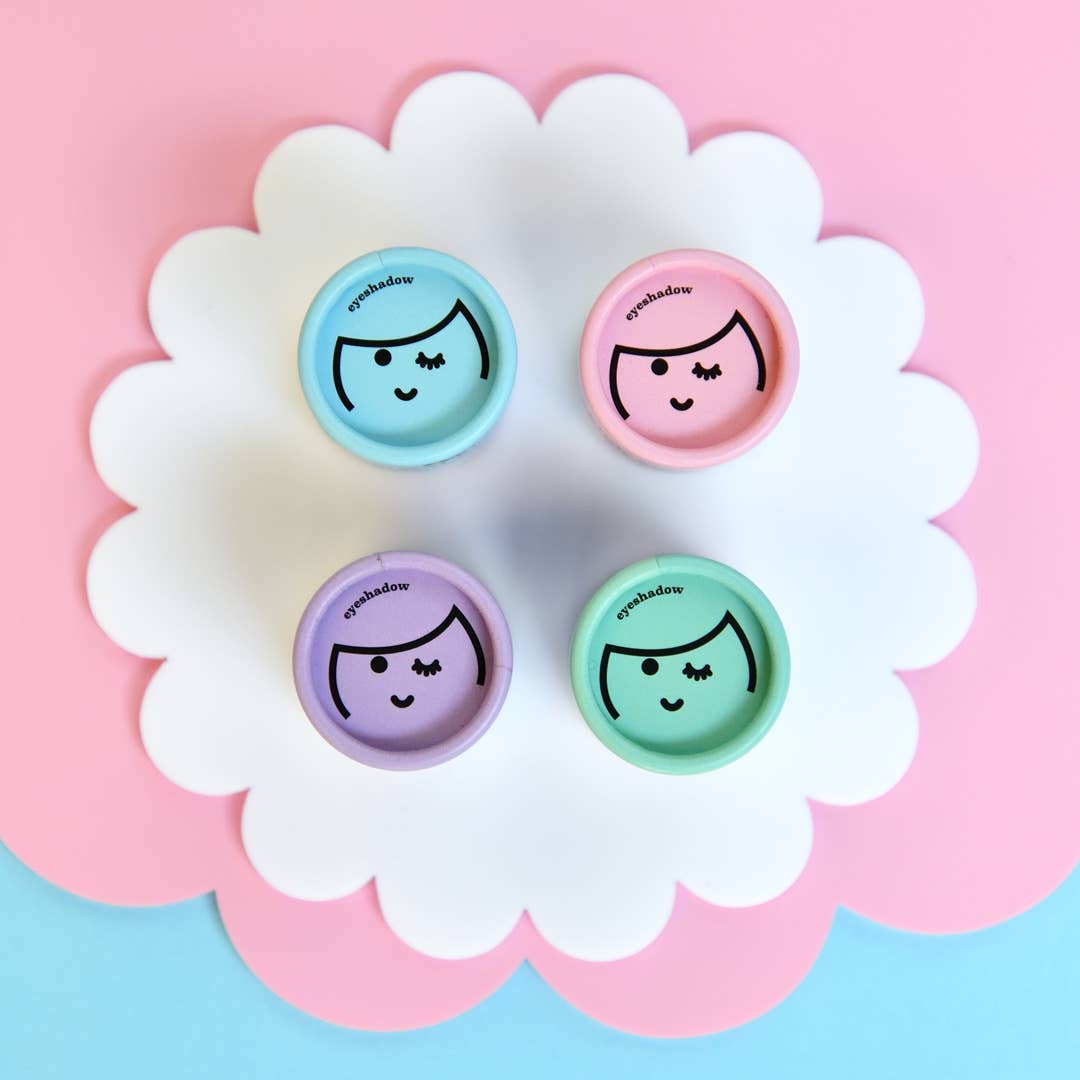 Kids Eco Natural Pressed Eyeshadow & Blush: Pink Eyeshadow
