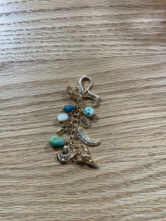 Gold Western Bag Charm