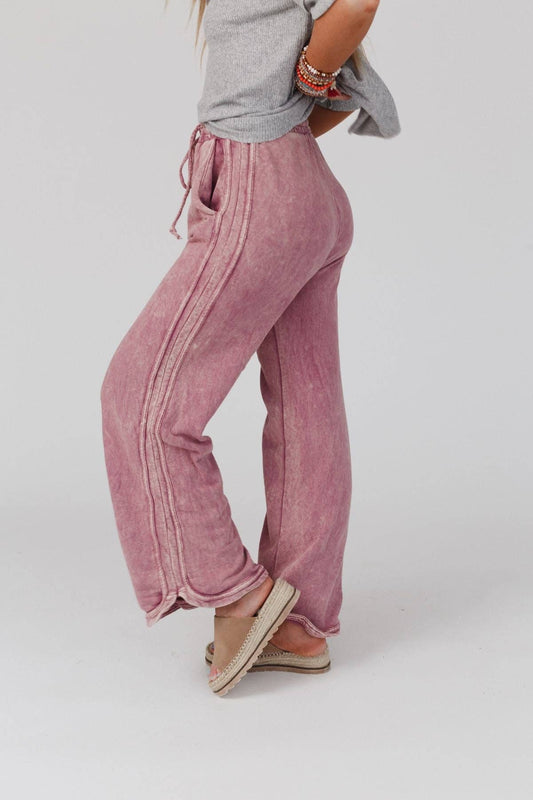 So Comfy Wide Leg Full Pant - New Mauve