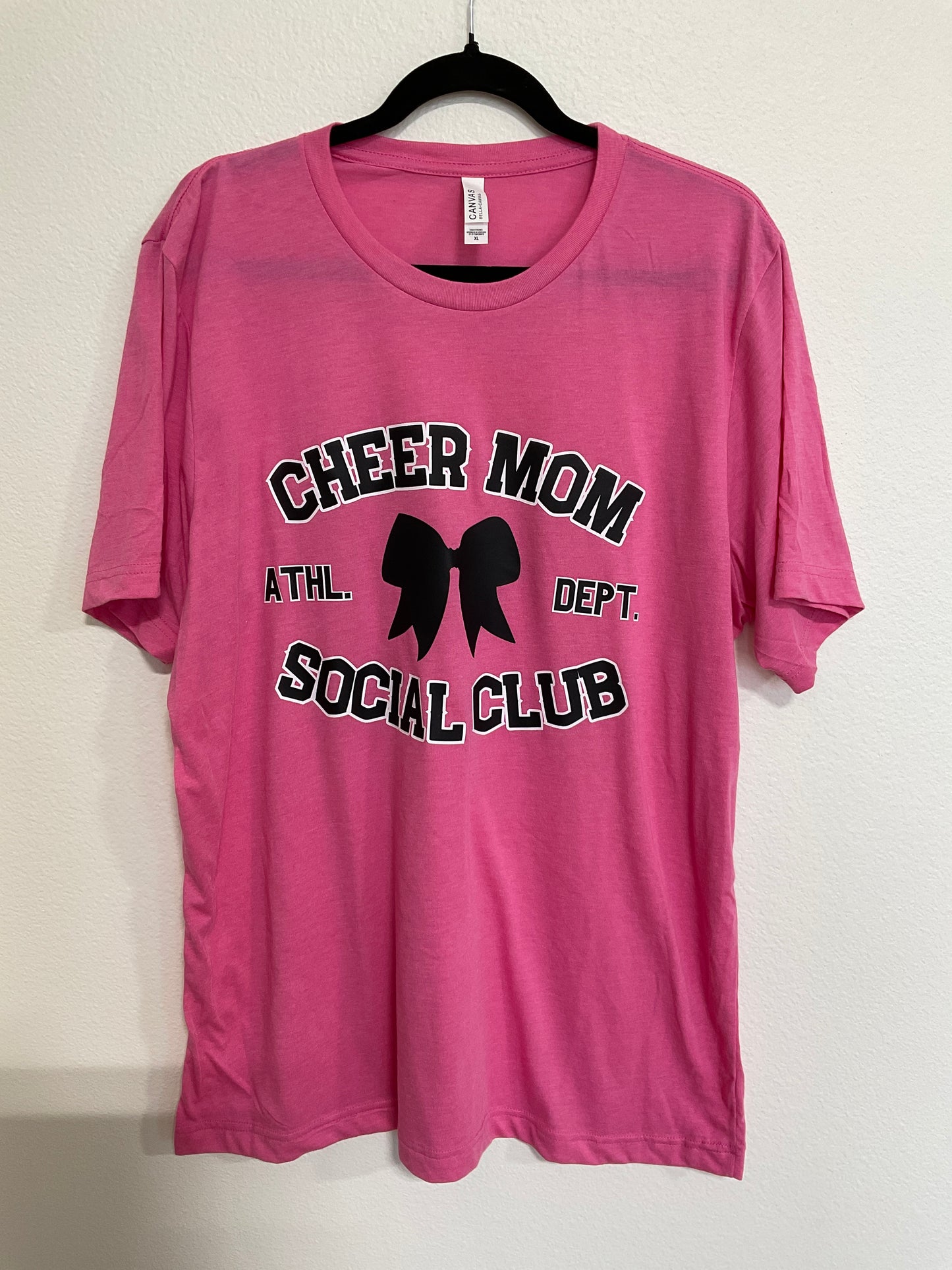 Pink Cheer Mom Social Club Graphic Tee