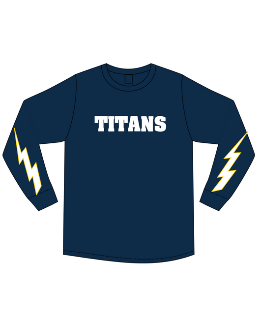 Titans Lightning Bolt Sleeve Crew