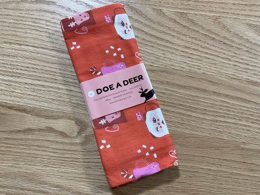 Doe A Deer Cozy Mug Christmas Flour Sack Towel