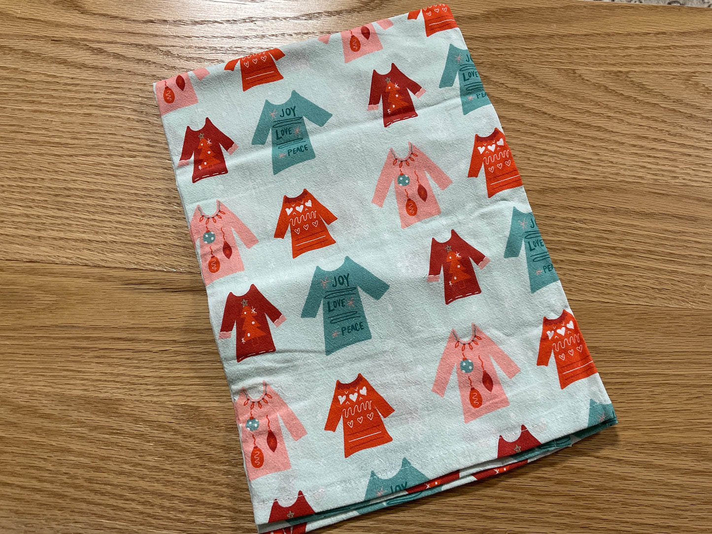 Doe A Dear Christmas Sweater Flour Sack Towel