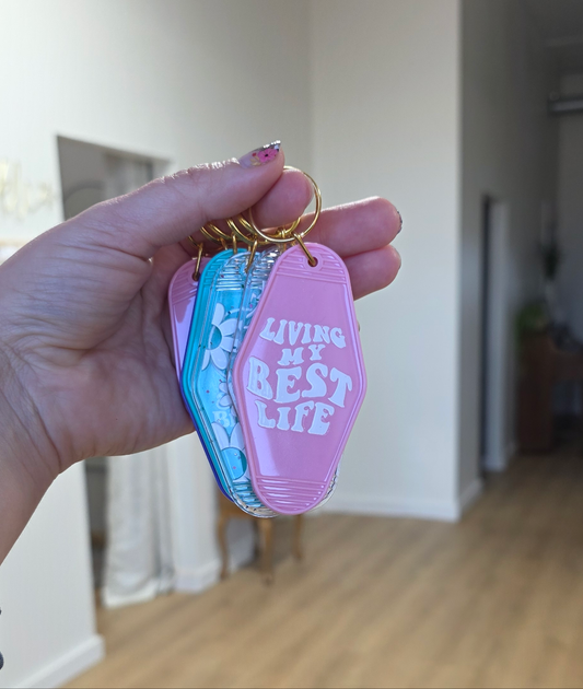 Living My Best Life Keychain