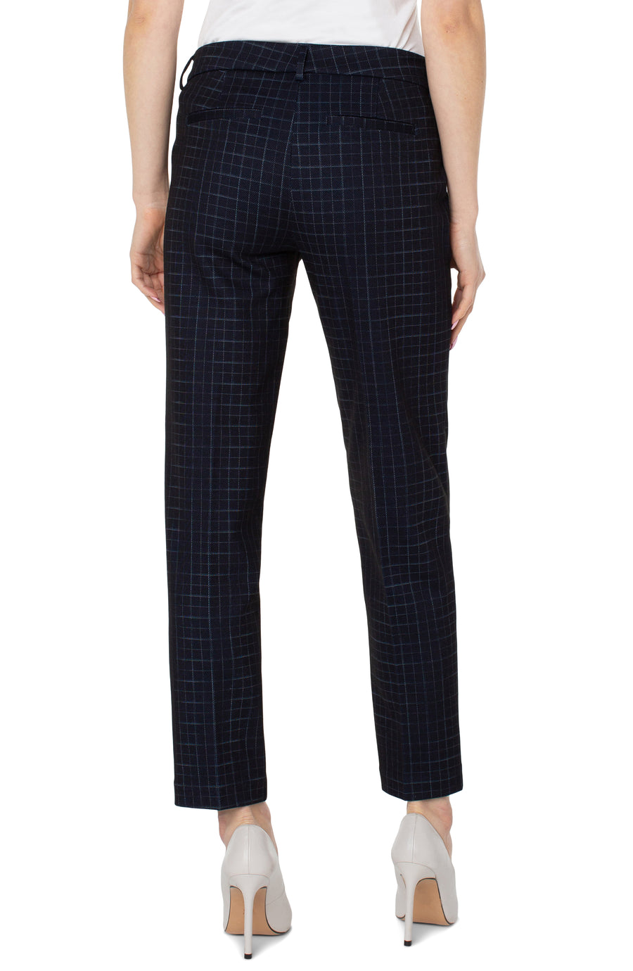 Kelsey Knit Trouser 29 in - Dark Navy Windowpane