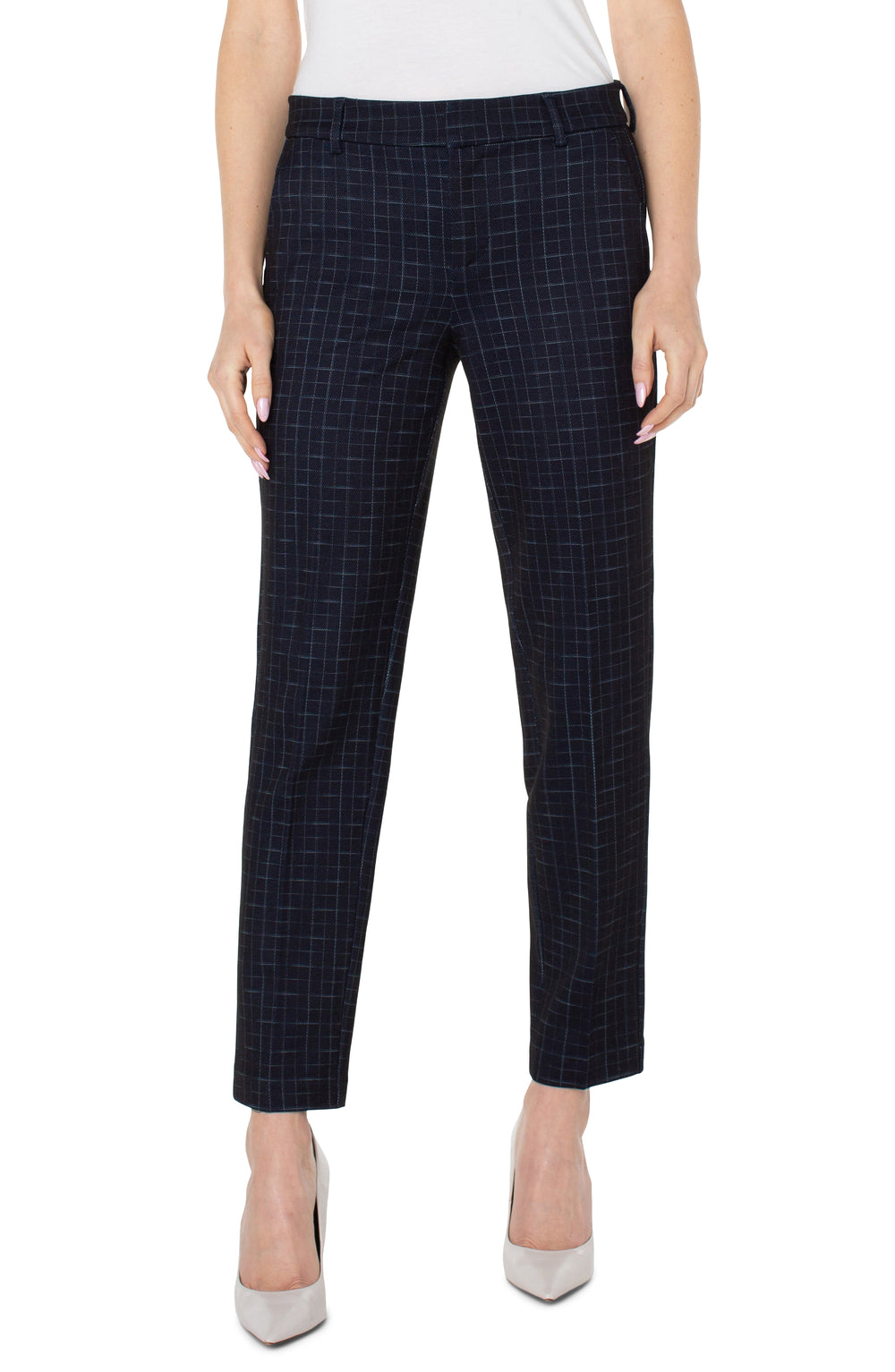 Kelsey Knit Trouser 29 in - Dark Navy Windowpane