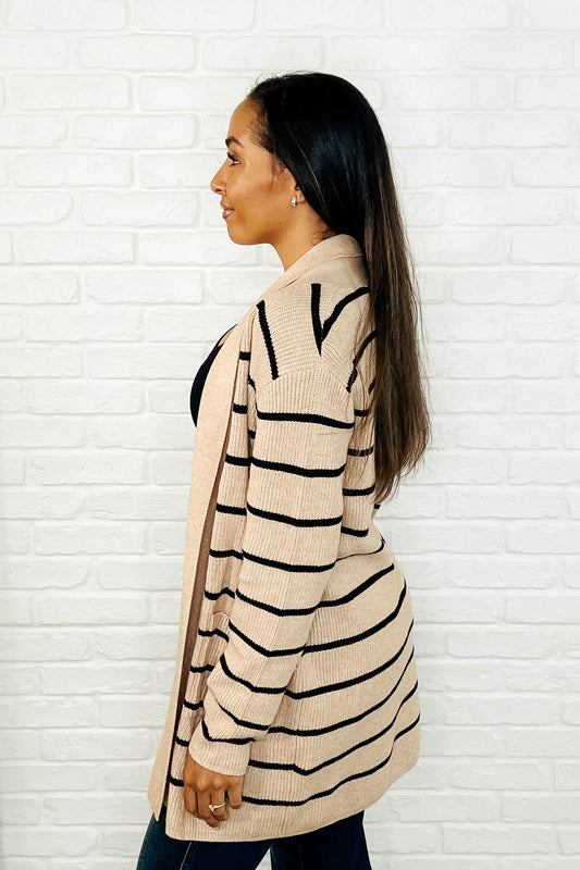 Under Wraps Striped Cardigan