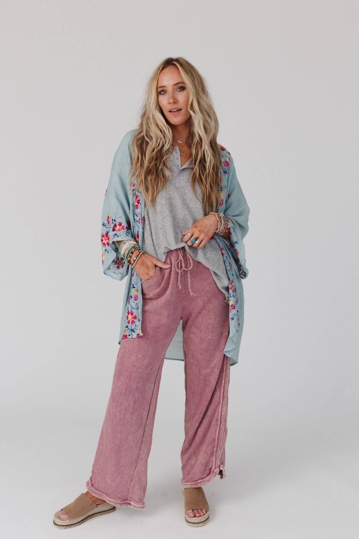 So Comfy Wide Leg Full Pant - New Mauve