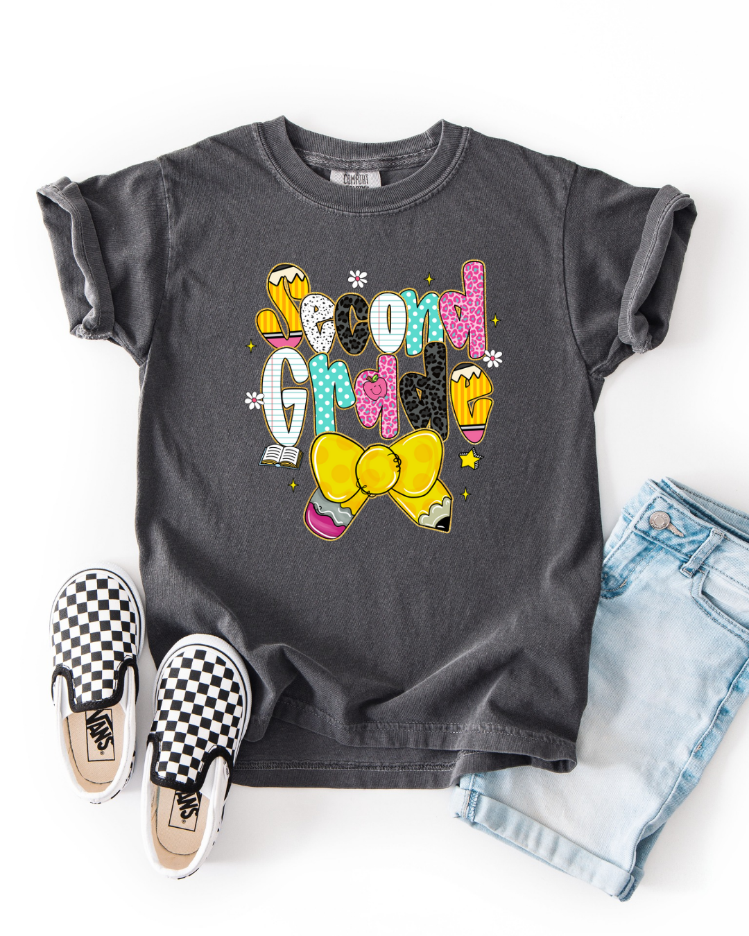 Pencil Bow Grade Graphic Tee - Youth