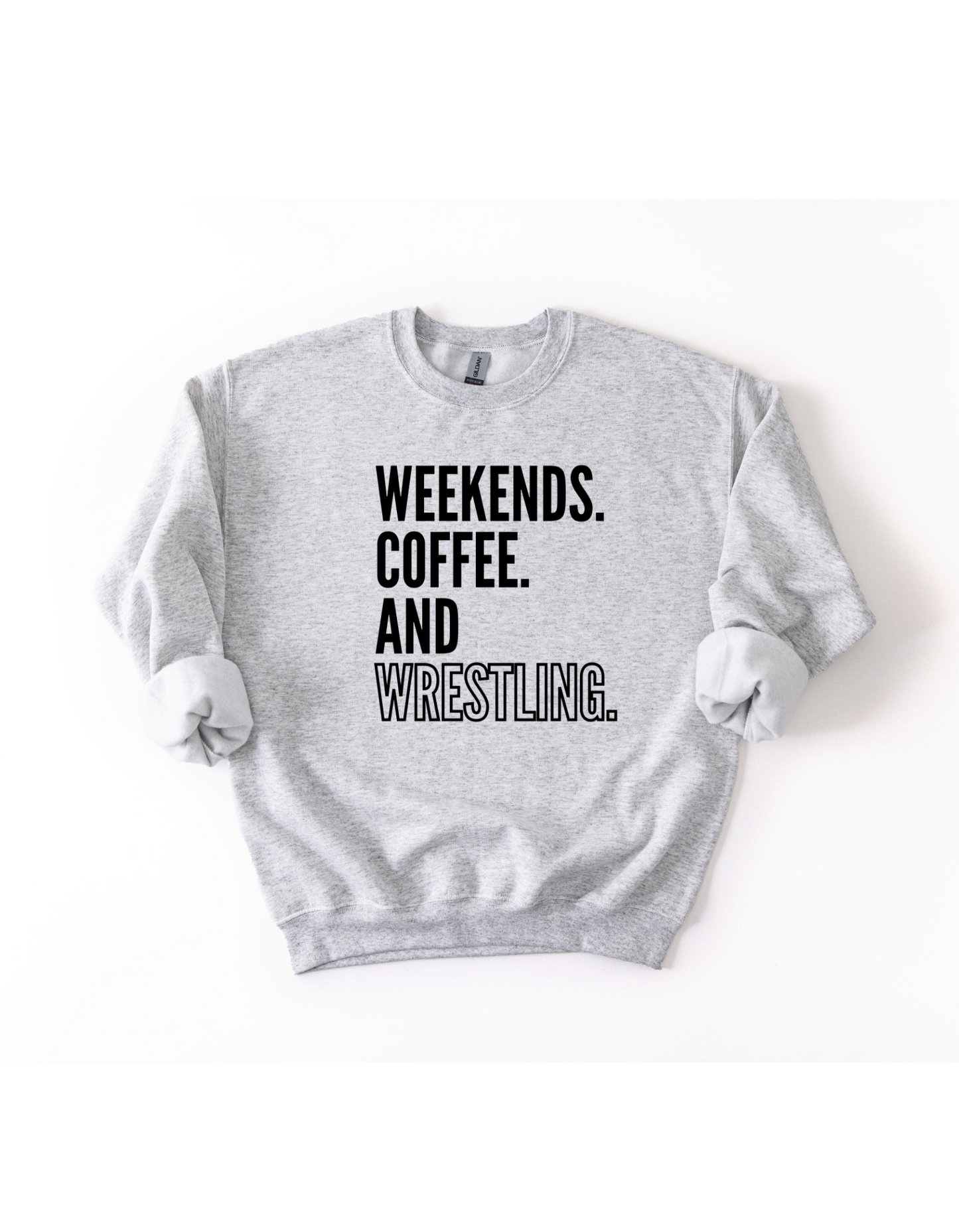 Weekends, Coffee, & Wrestling Crewneck