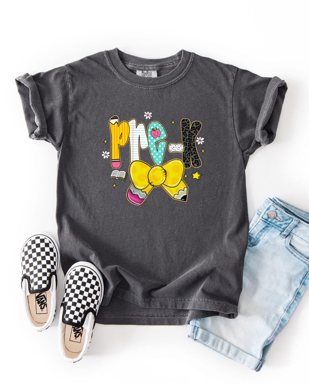 Pencil Bow Grade Graphic Tee - Youth