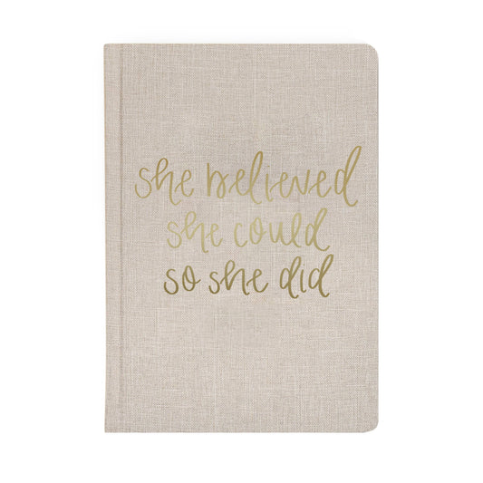 She Believed She Could Fabric Journal - Home Decor & Gifts
