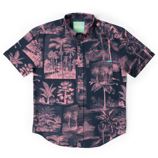 RSVLTS Spring Series 3 "Litho Palms"(Pink) _ KUNUFLEX Short Sleeve Shirt