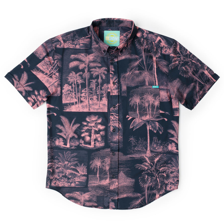 RSVLTS Spring Series 3 "Litho Palms"(Pink) _ KUNUFLEX Short Sleeve Shirt