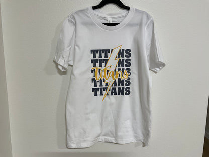 Youth Sparkle *Titans* Repeating Tee - Navy