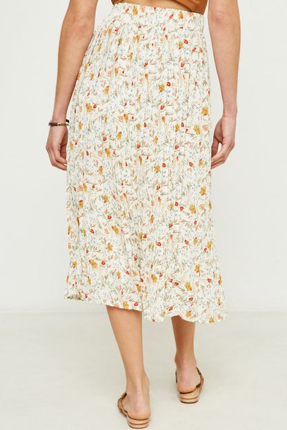 Women's Floral Print Midi Skirt