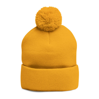 Pom-Pom Knit Cap - 'TITANS' Embroidered Beanie