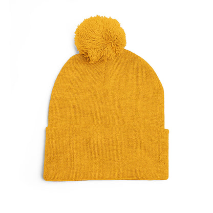 Pom-Pom Knit Cap - 'TITANS' Embroidered Beanie