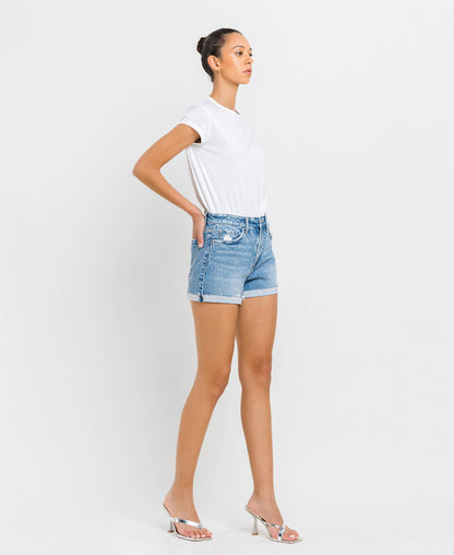 Alyssa Cuffed Denim Shorts