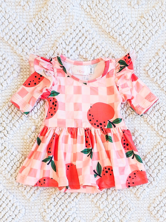 Baby - Apple Orchard Twirl Flutter Bodysuit