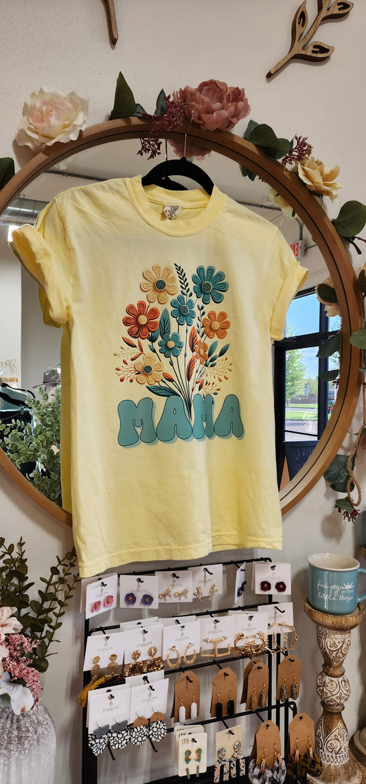 MAMA Floral Graphic Tee