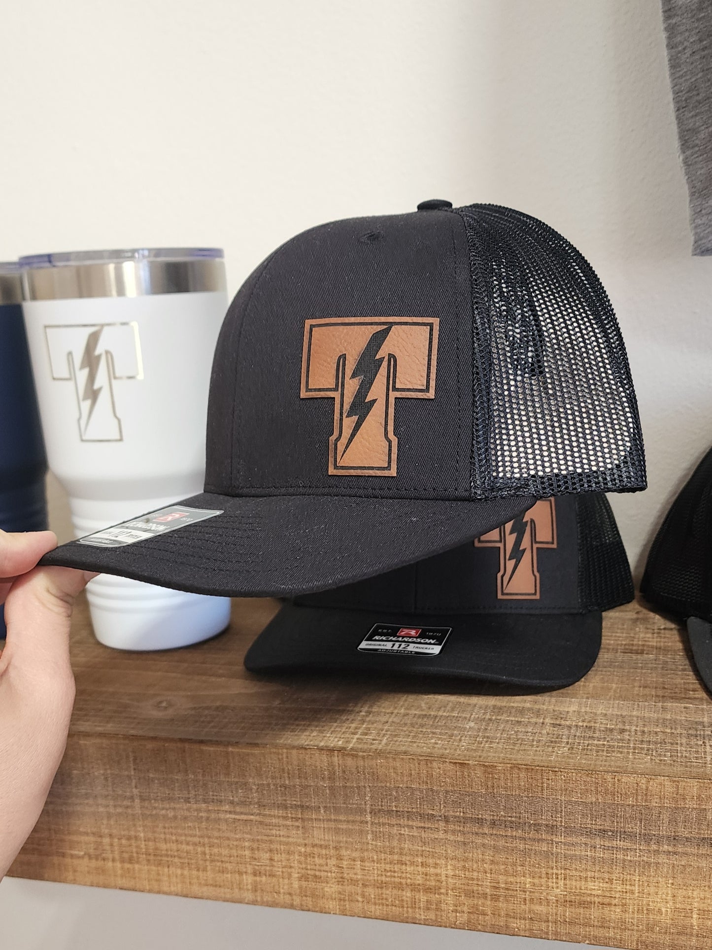 Titans Trucker Hat with Leather Patch