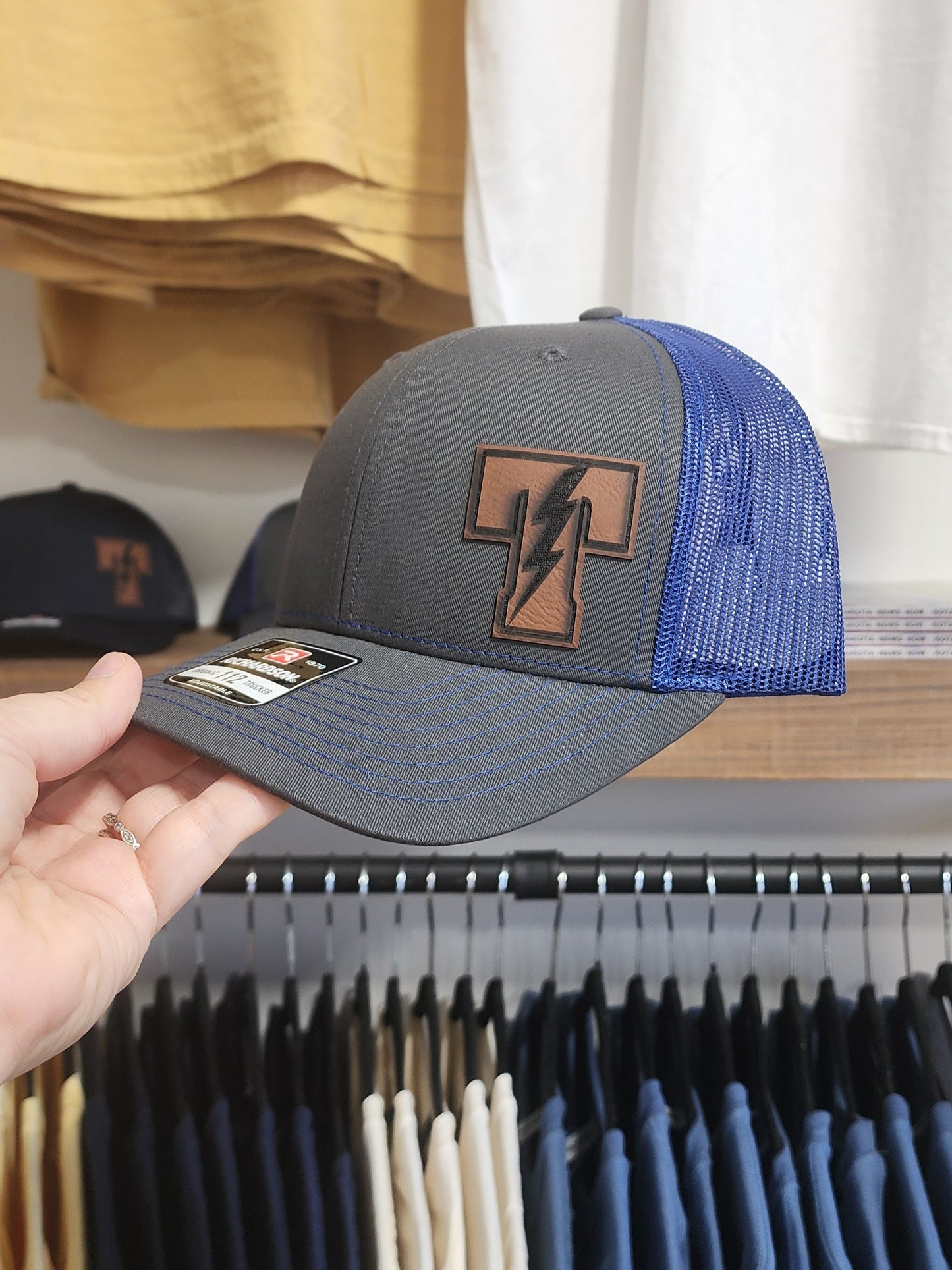 Titans Trucker Hat with Leather Patch