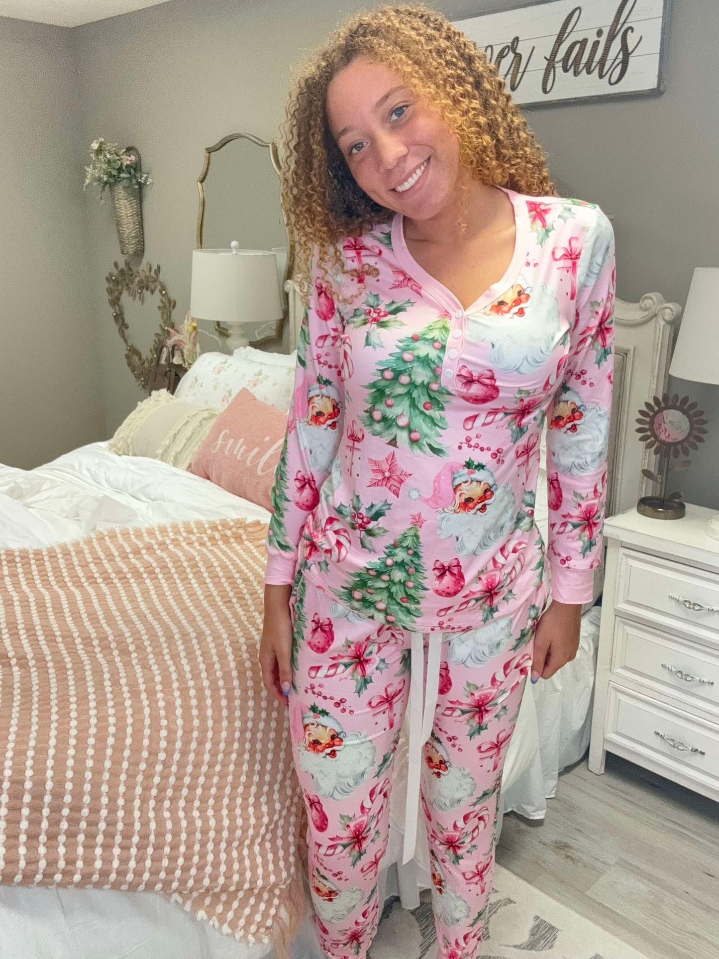 PREORDER: Long Sleeve Holiday Jogger Pajama Sets in Eight Prints