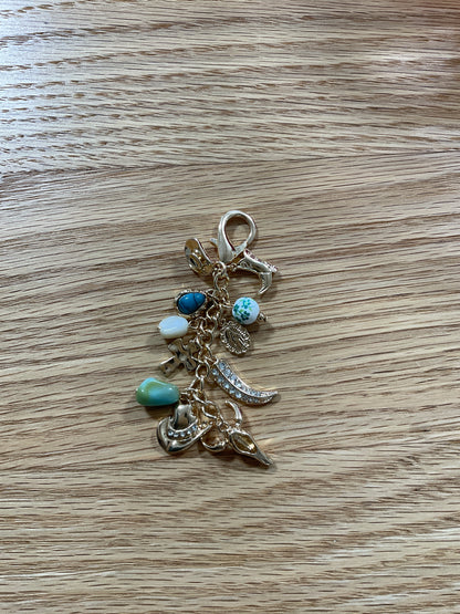 Gold Western Bag Charm