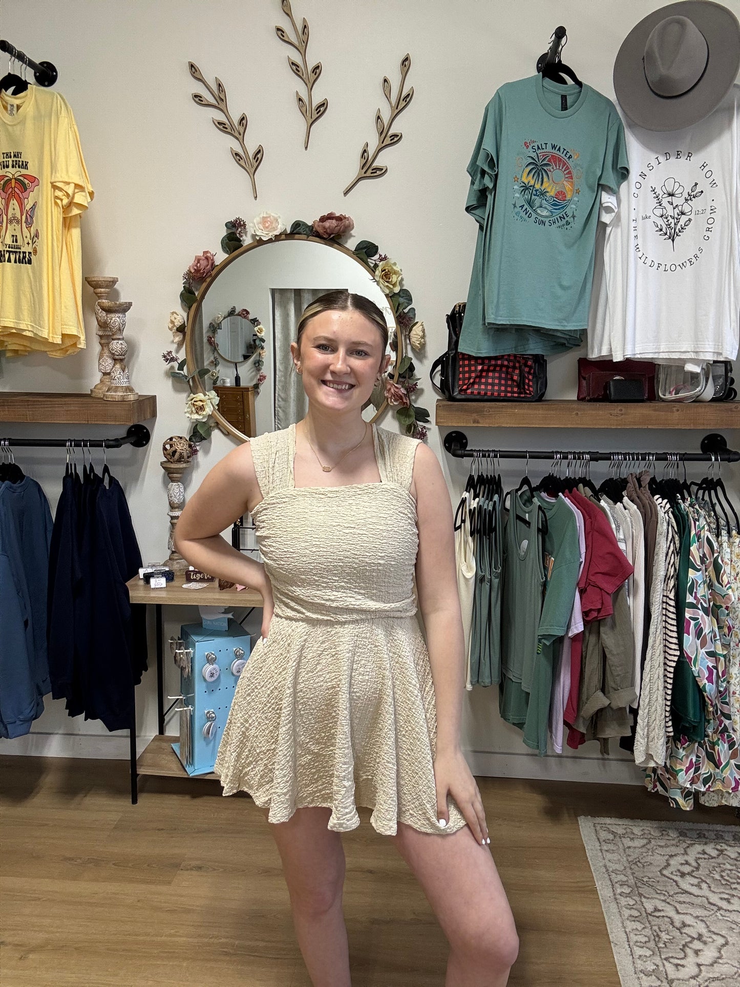 Textured Tan Romper