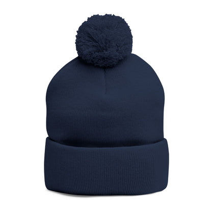 Pom-Pom Knit Cap - 'TITANS' Embroidered Beanie