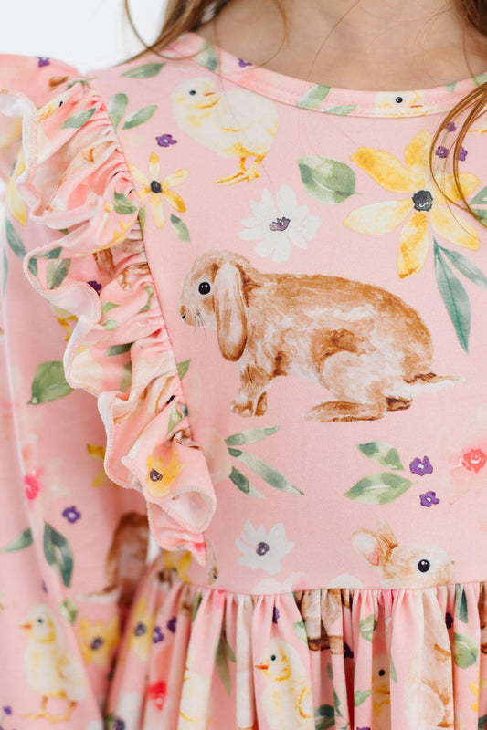 Easter Bunny Ruffle Twirl Dress