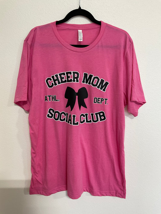 Pink Cheer Mom Social Club Graphic Tee