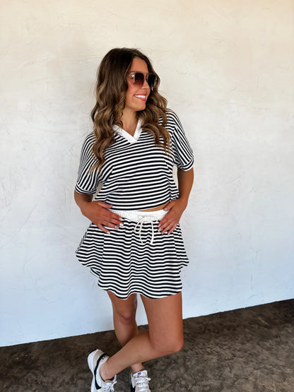 PREORDER: Harbor Stripe Skort Set in Two Colors