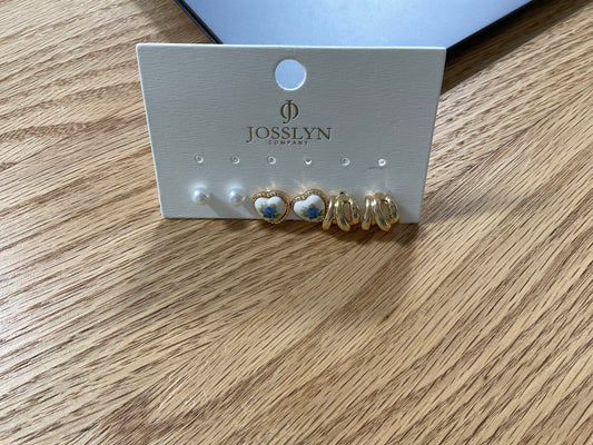 Gold Trio Earring Set