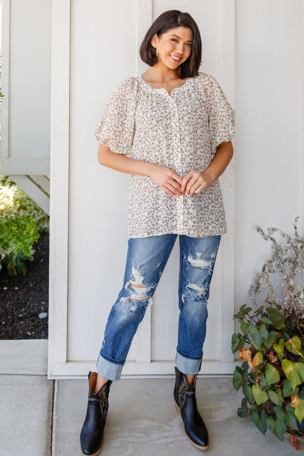 Fancy Me Floral Button Down