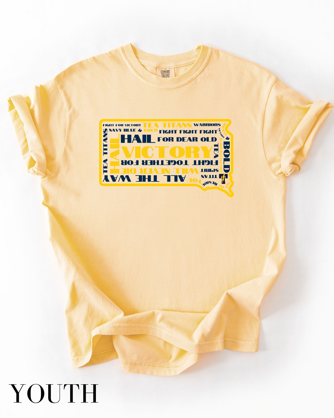 Kids Tea Area "Titan Fight Song SD Border" Graphic Tee