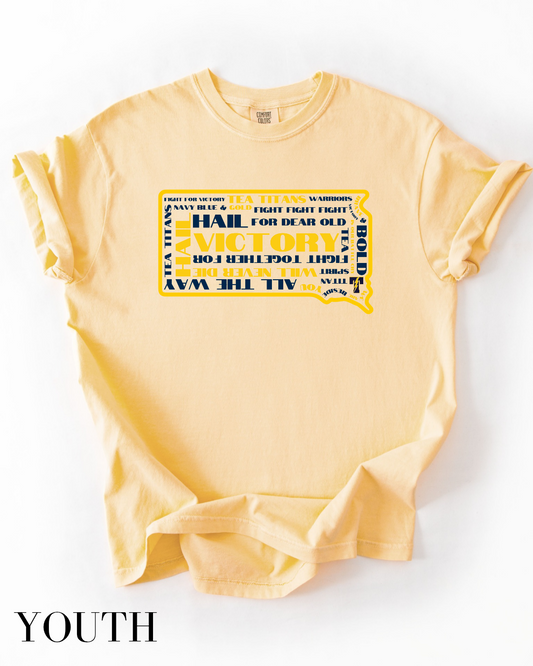 Kids Tea Area "Titan Fight Song SD Border" Graphic Tee