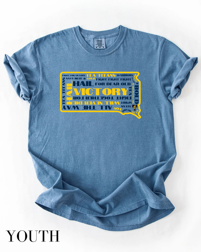 Kids Tea Area "Titan Fight Song SD Border" Graphic Tee