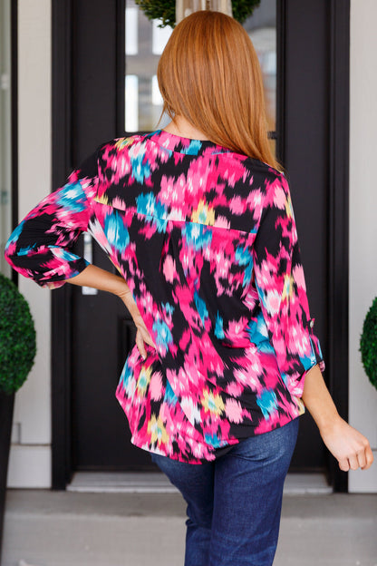 Lizzy Top in Painted Floral