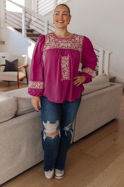 Rodeo Queen Embroidered Blouse