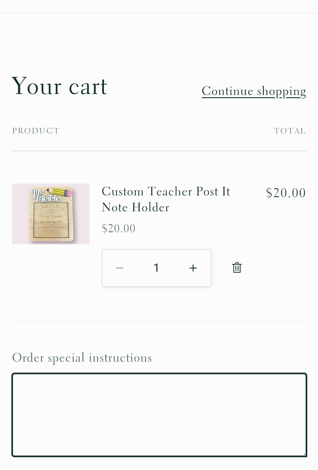 Custom Teacher Post It Note Holder - Made to Order!*