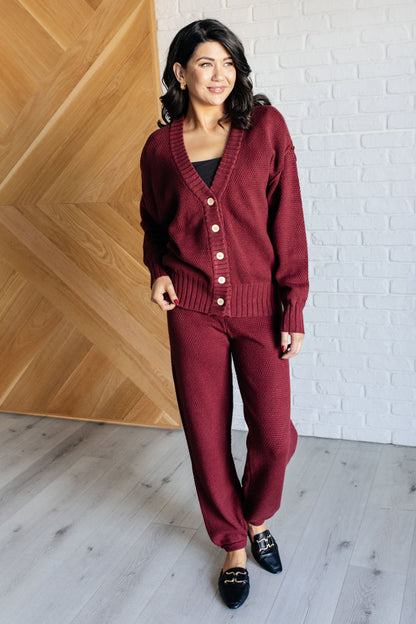 Simple Solution Knit Set in Wine