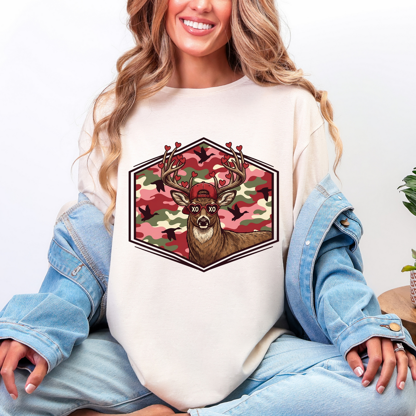 Valentine Buck Graphic Tee