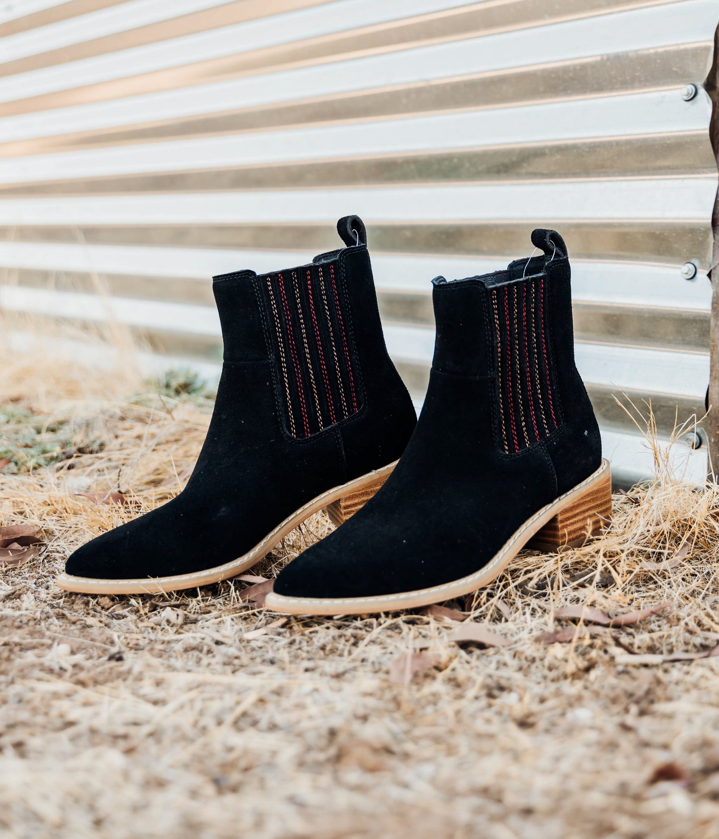 Leonor Suede Ankle Boot in Black