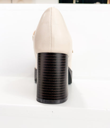 Matilda Platform Heel in Bone