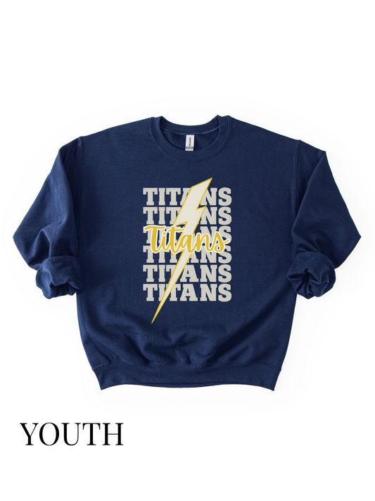 Kids Tea Area "TITANS GLITTER *Repeating*" Graphic Crew